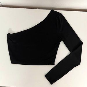 Black one shoulder shirt